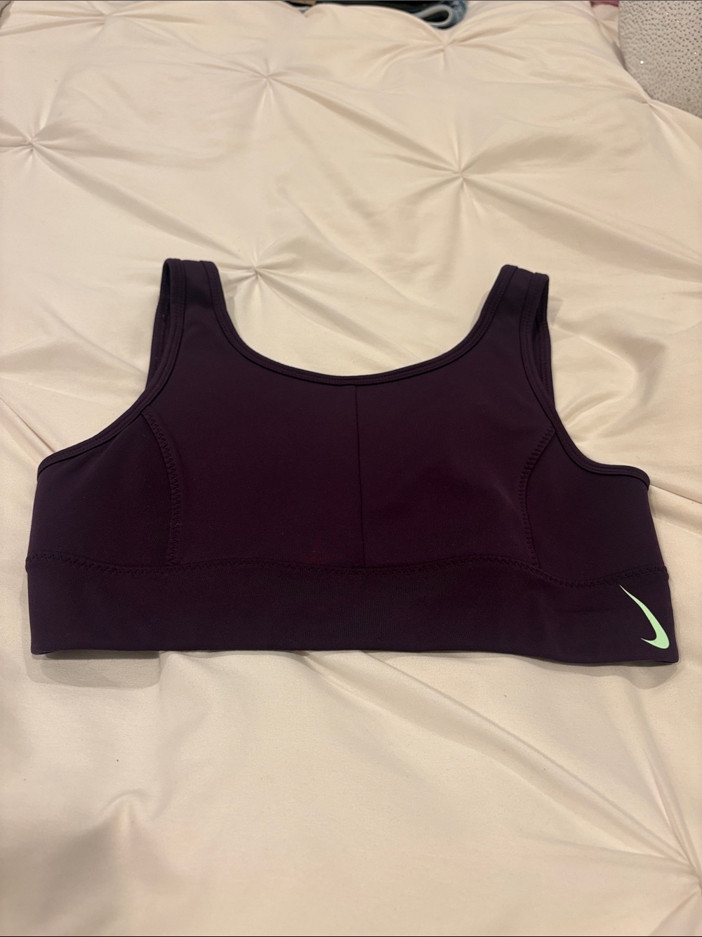 Nike Purple Sports Bra with Mint Swoosh